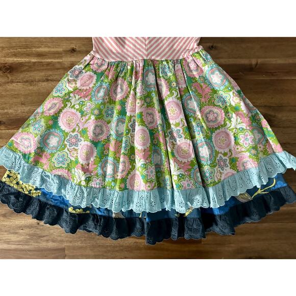 Matilda Jane It's A Wonderful Parade Cake Walk Tank Sleeveless Floral Pink Dress - Picture 4 of 7